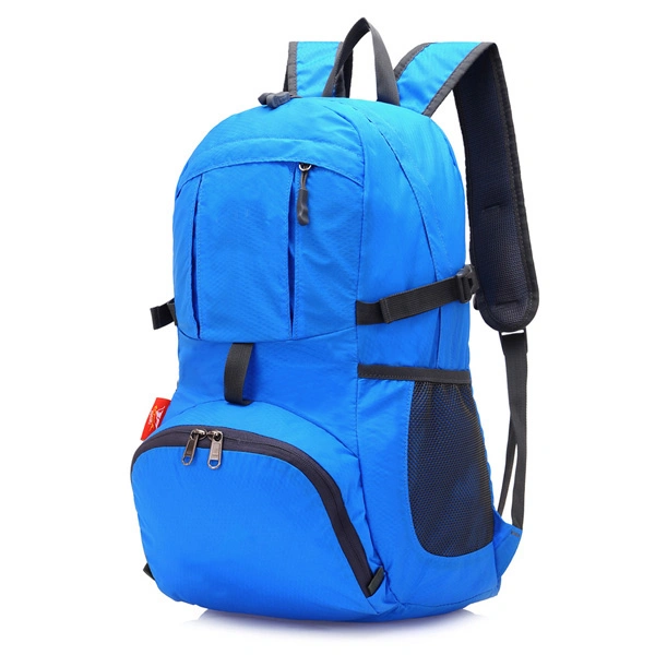 Large Capacity Multi-Pocket Blue Backpack for Cycling Hiking