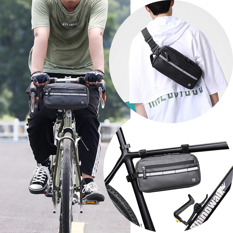 2021 Handlebar Bag Waterproof Big Capacity OEM 2-Piece Front Tube Cycling Bag MTB Frame Trunk Bike Accessories Bicycle Bag