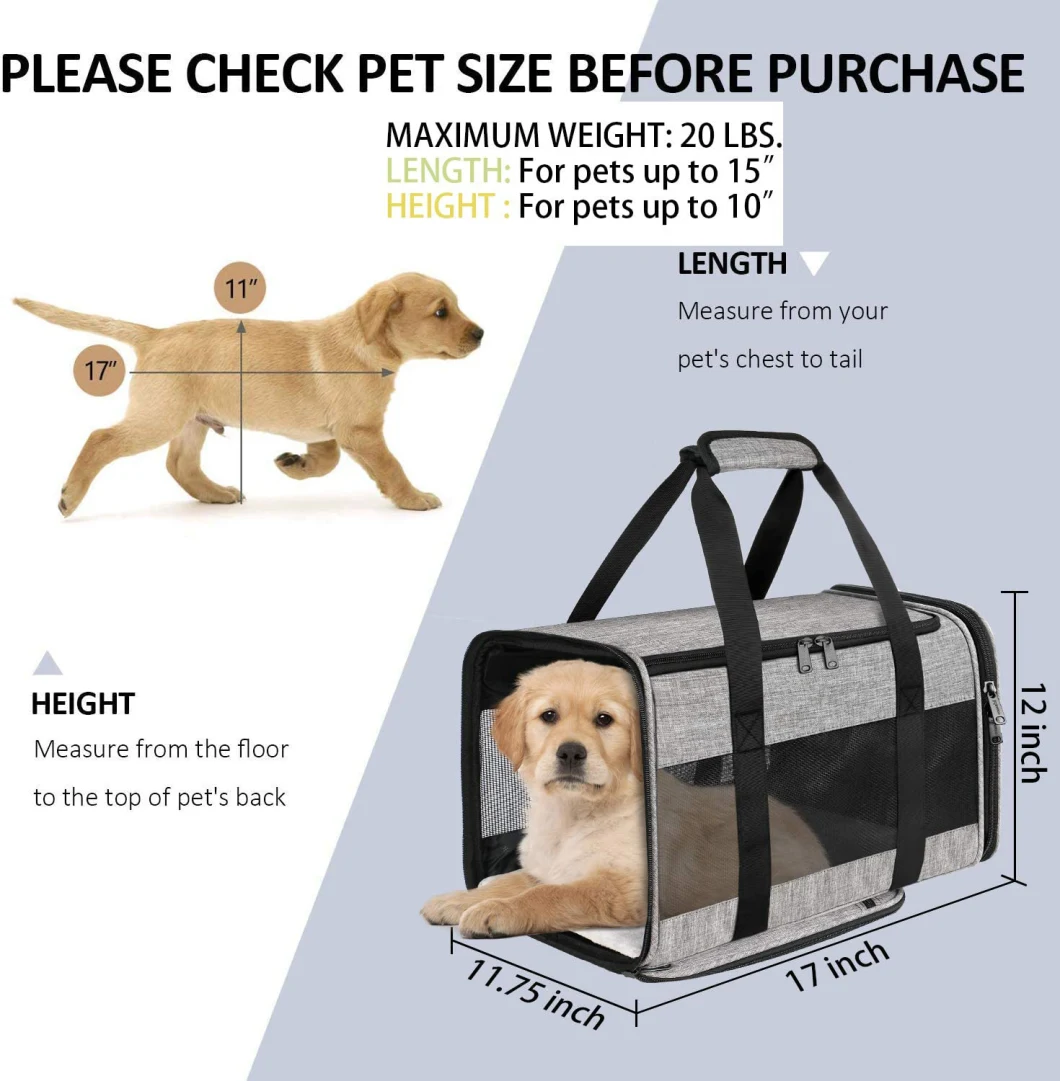 Carrying Small Pet Carrier Bag Folding Tote Travel Pet Bag