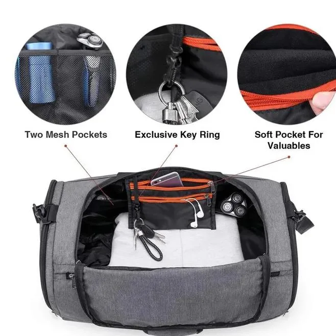 RPET 2022 Custom Made Outdoor Sports Bag Large Capacity Yoga Dance Fitness Travel Rept Gym Bag