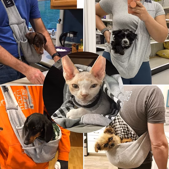 큐비 개 고양이 캐리어 핸즈프리 양면 가능 Papoose 애완 동물 가방